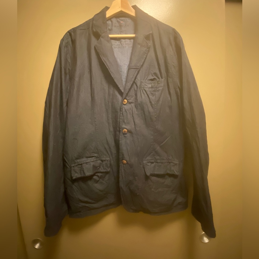 Lightweight Navy Blue Shirt Jacket Blazer